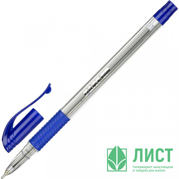 Ручка шариковая прозрачный корпус (Unimax) Dart GP резиновый упор, синий, 0,7мм, масло арт.722470 (Ст.)