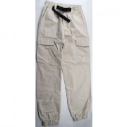 Брюки для мальчика DELORAS артикул 55474 размер 34/134-44/164 цвет серо-бежевый