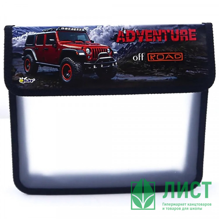 Папка школьная для тетрадей А5 на липучке (Оникс) Внедорожник красный арт.ПТ-45