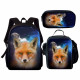 Рюкзак для девочки (No name) Fox + пенал + сумка для ланча арт.620175638835  38х25,5х10 см