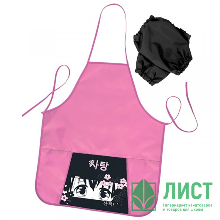 Фартук для детского творчества (Hatber) с карманом Романтика аниме 535х445мм арт.NFn_35123