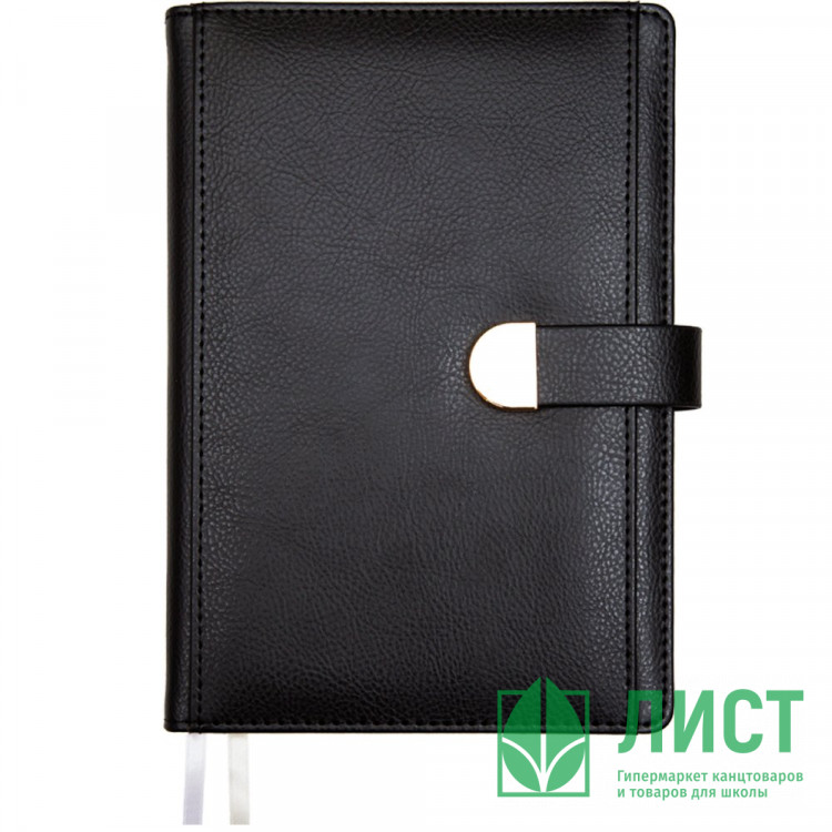 Ежедневник недатированный "deVENTE. Denver" A5 (145 ммx205 мм) 272 стр, кремовая бумага 70 г/м², печать в 2 краски, твердая обложка из искусственной кожи с поролоном, карман для телефона и визиток, магнитная застежка, отстрочка, перфорация, закругленные у