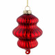 Украшение декор.подвесное стекло "Фонарик" 14см цв.красный арт.92614