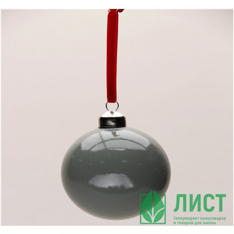 Шар пластик 08см глянцевый цв.серо-зеленый 172 арт.РШ2572