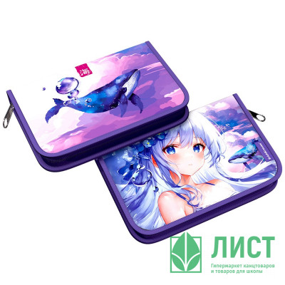 Пенал 1 отделение (ErichKrause) Kawaii Whale 205х135мм арт.60218 Пенал 1 отделение (ErichKrause) Kawaii Whale 205х135мм арт.60218