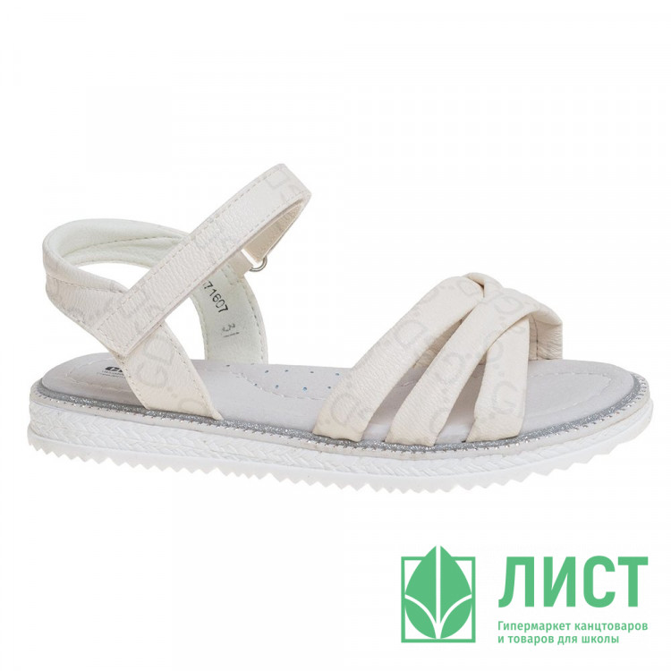 Босоножки для девочки (Сказка) цвет бежевый верх- искусственная кожа подкладка-натуральная кожа размерный ряд 31-36 арт.R572571607B