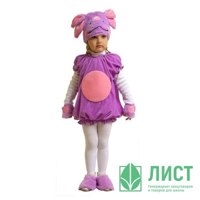 Костюм Д (МУЛЬТ ГЕРОЙ) Лунтик (маска,платье,варежки,тапочки) р.28/110 плюш Костюм Д (МУЛЬТ ГЕРОЙ) Лунтик (маска,платье,варежки,тапочки) р.28/110 плюш