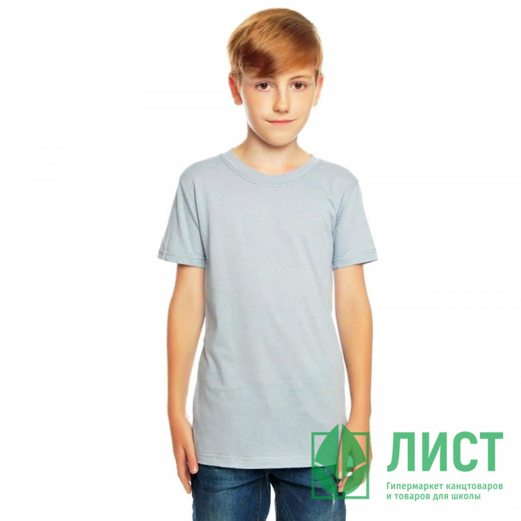 Футболка спортивная для мальчика арт.13179 размер 34/134-40/152 100% хлопок цвет серый