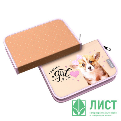Пенал 1 отделение (ErichKrause) Corgi Puppy 205х135мм арт.60219 Пенал 1 отделение (ErichKrause) Corgi Puppy 205х135мм арт.60219