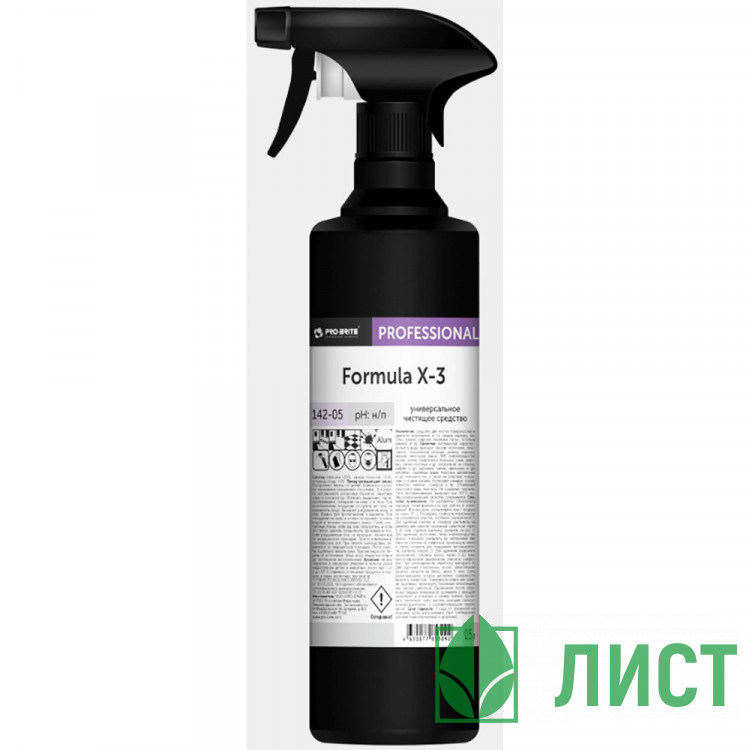 Чистящее средство для  удаления следов скотча, жвачки, резины, клея Formula X-3 500мл курок Pro-Brite арт.142-05