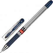 Ручка шариковая прозрачный корпус (Unimax) Max Flow резиновый упор, синий, 0,7мм, игла, масло арт.722480 (Ст.)