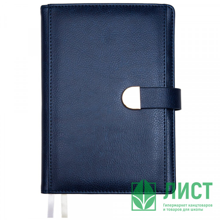 Ежедневник недатированный "deVENTE. Denver" A5 (145 ммx205 мм) 272 стр, кремовая бумага 70 г/м², печать в 2 краски, твердая обложка из искусственной кожи с поролоном, карман для телефона и визиток, магнитная застежка, отстрочка, перфорация, закругленные у