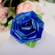 Бант-роза упаковочный 60мм синий арт.831554