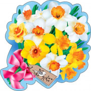Украшение на скотче Нарциссы 15*15см арт.079.261