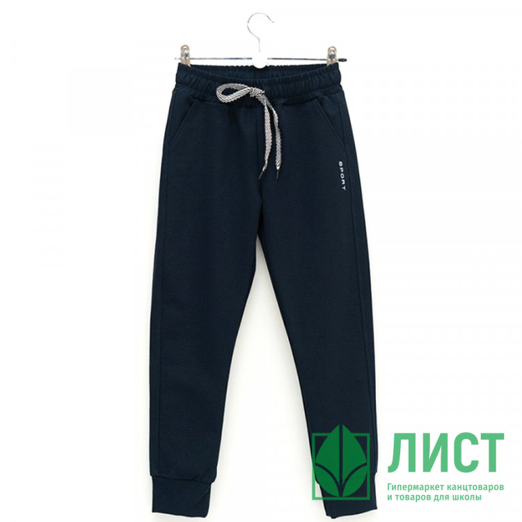Брюки для мальчика (Белый слон) артикул 2412-27 размерный ряд 30/122-36/140 цвет темно-синий