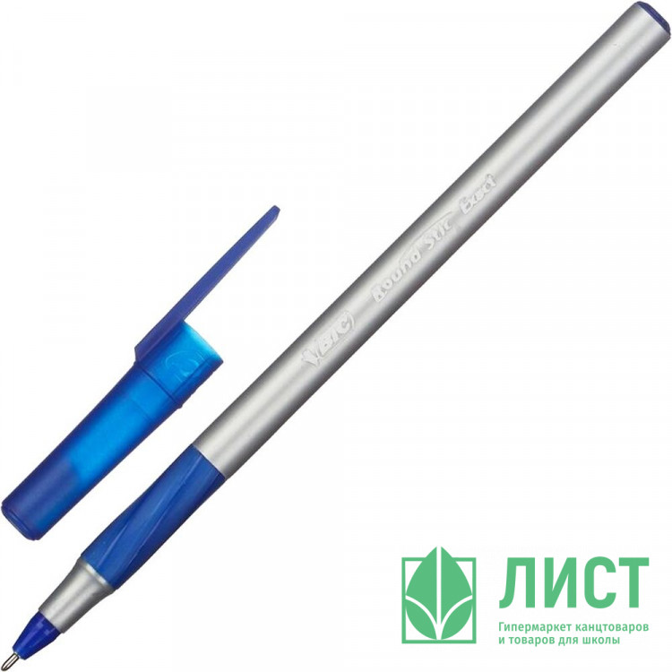 Ручка шариковая непрозрачный корпус  резиновый упор (BIC) Round Stic Exact син 0,7мм арт.BC918543