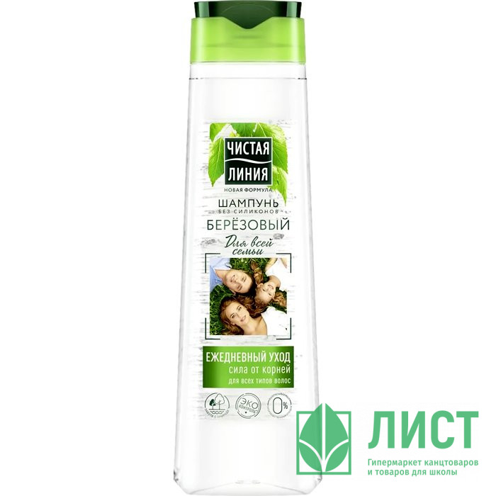 Шампунь для волос Чистая линия 400 мл Березовый (Ст.12)