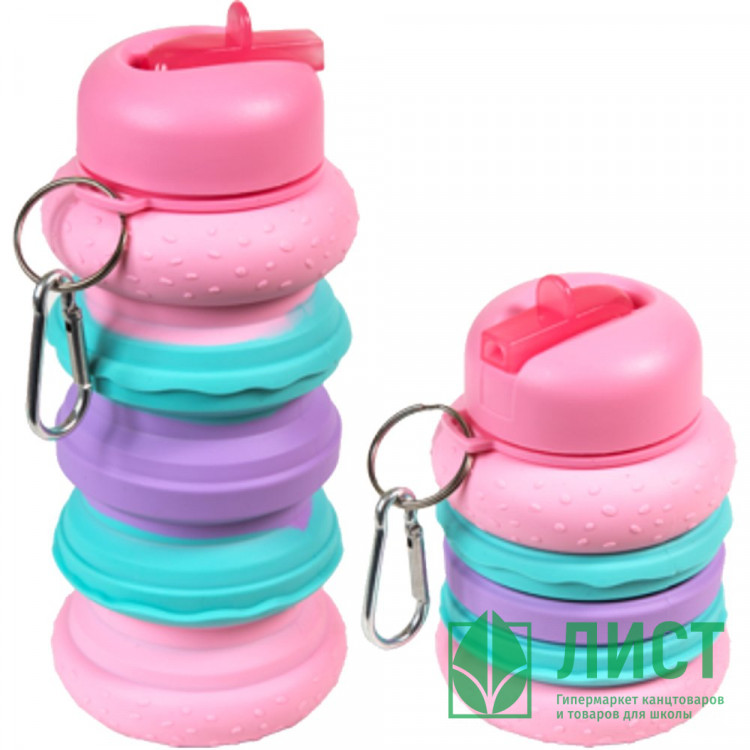 Бутылка 500мл deVENTE складная пастельный микс арт.8090474