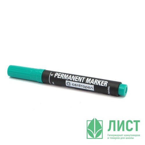 Маркер перманентный CENTROPEN круглый 2,5мм зеленый арт.8566/З
