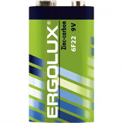 Батарейки крона Ergolux 6F22 9V солевая BL1 (цена за упаковку)