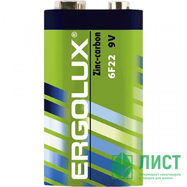 Батарейки крона Ergolux 6F22 9V солевая BL1 (цена за упаковку)