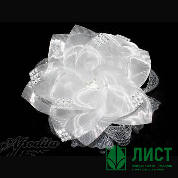 Бант для волос белый Arco Carino 15см арт.103