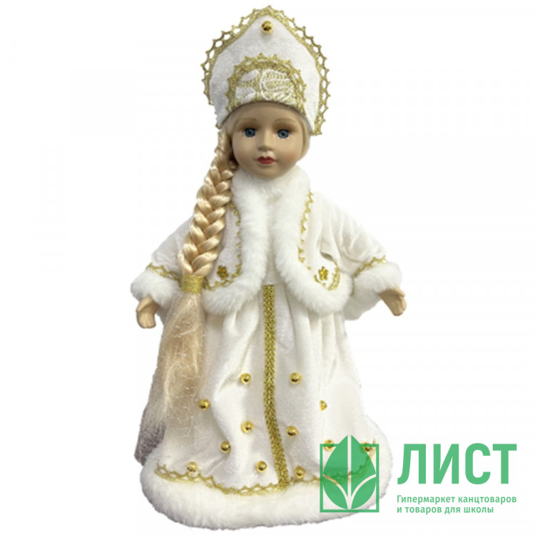Игрушка декор. "Снегурочка" 32см в белой шубке арт.95183