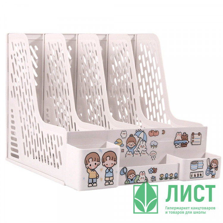 Органайзер настольный пластиковый многофункциональный (deVENTE) Universal 32,5x30,4x26,3см цвет белый арт.4102207