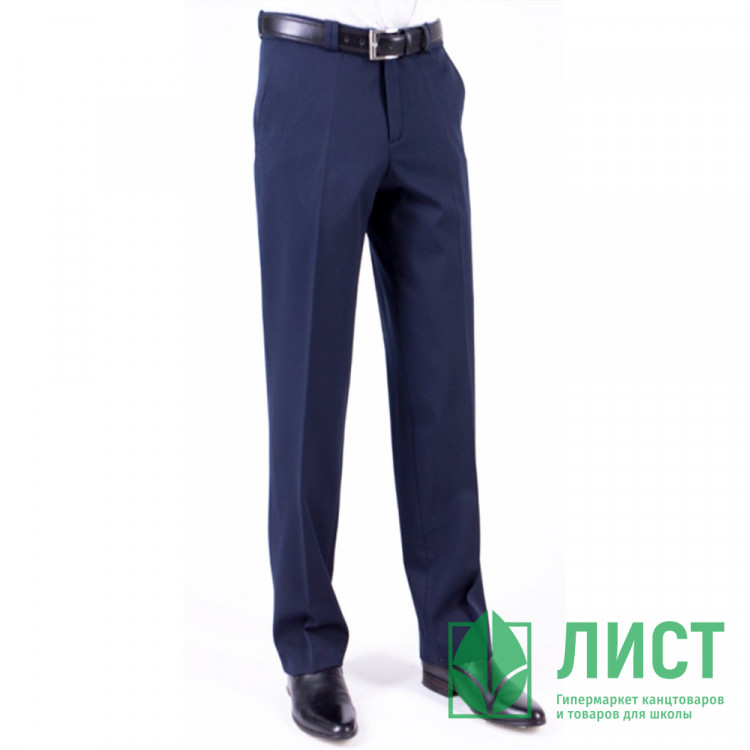 Брюки для мальчика (OVAS) Геометрия зауженный силуэт размер 28/122-36/146 цвет синий