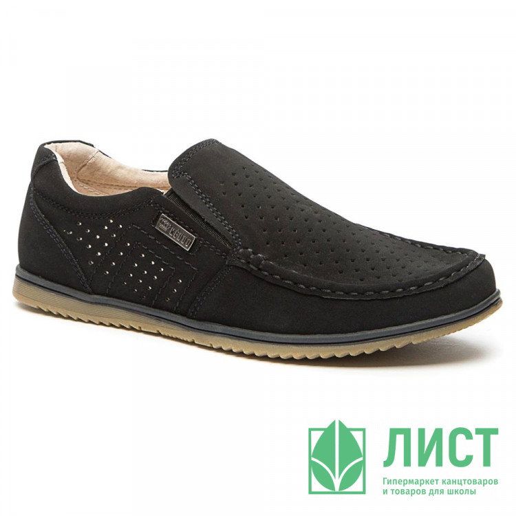 Полуботинки для мальчика (KEDDO) черные верх-искусственный нубук подкладка-натуральная кожа  артикул 538316/01-01