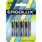 Батарейки Ergolux LR03 (ААА) алкалиновые BL4 (цена за упаковку) (Ст.48)
