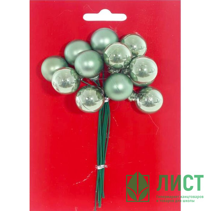 Украшение декоративное "Шарики" 12шт/пучок  15см арт.753346