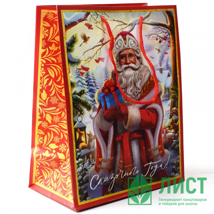 Пакет подароч. бумаж. 18*23см "Дед Мороз" арт.95685FE