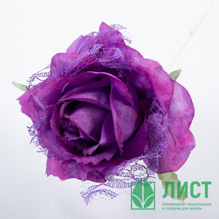 Украшение декоративное "Цветок" 09см роза арт.177914