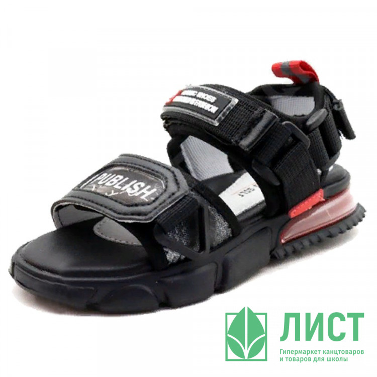 Сандалии для мальчика (JONG.GOLF) черный верх-искусственная кожа подкладка-текстиль размерный ряд 26-31 арт.RC271_B20198-0