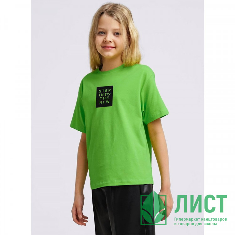 Футболка для девочки артикул CLE 845531/71г_п2 размер 34/134-42/158 цвет светло-зеленый