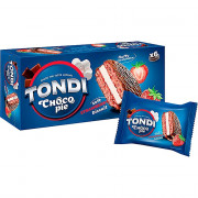 Пирожное Tondi Чоко Пай клубника 30гр арт.РВВ608 (Ст.6)