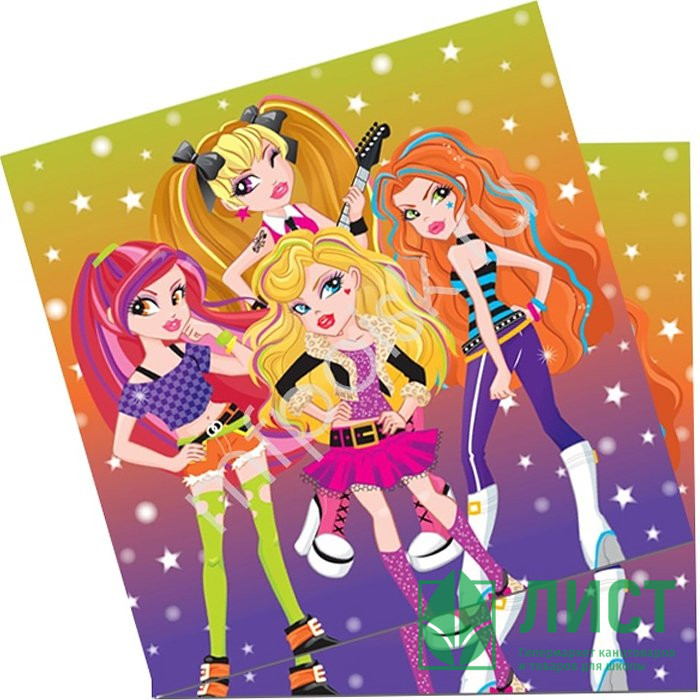 Салфетки "Party Girls" 12шт/наб. 33*33см арт.6039851