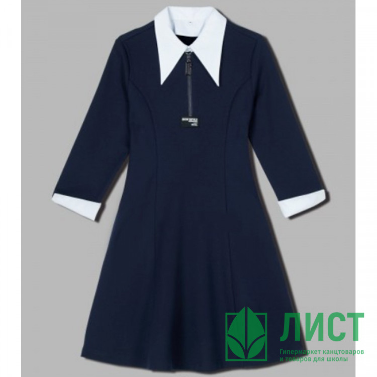 Платье для девочки (Делорас) 3 полнота арт.Q63219 размер 34/134-44/164 цвет синий