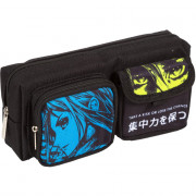 Пенал-косметичка 1 отделение (deVente) Tokyo Style 210x85x60мм объемный карман на молнии, карман на липучке арт.7020520