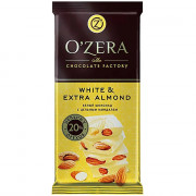 Шоколад OZera белый цельный миндаль 90г арт.ПШ527