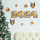 Плакат 10шт/наб. "2024" черный/золото арт.9506012