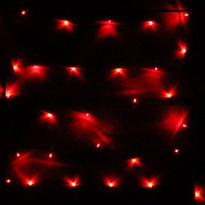 Гирлянда электрическая для дома точечная 5,5м 50LED цвет красный (зеленый провод) арт.127-009