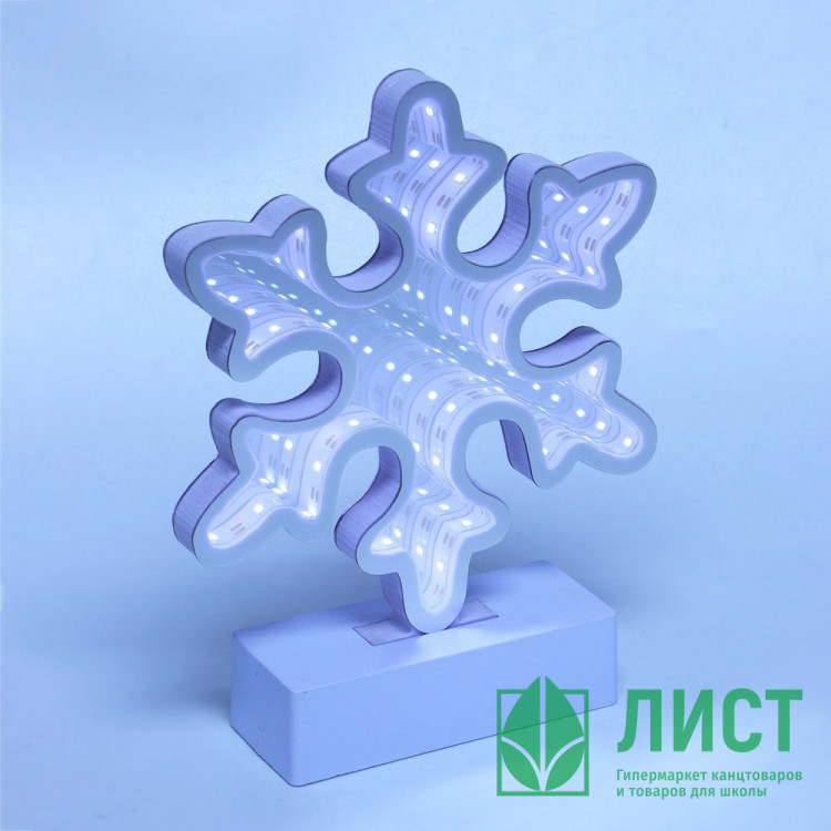 Сувенир с подсветкой LED "Снежинка" 20*17,5*5,3см арт.392-066