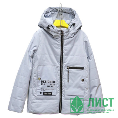 Куртка осенняя для девочки (Chenmafushi ) арт.scs-BM-187-2  размерный ряд 36/140-44/164 цвет серый Куртка осенняя для девочки (Chenmafushi ) арт.scs-BM-187-2  размерный ряд 36/140-44/164 цвет серый