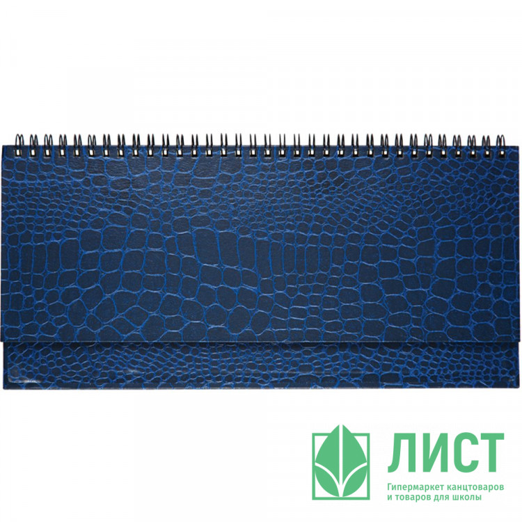 Планинг датированный 2026 "Attomex. Arkona" (294 ммx142 мм) 128 стр, белая бумага 70 г/м², печать в 1 краску, твердая обложка из бумвинила с поролоном, евроспираль, в термоусадочной пленке, синий