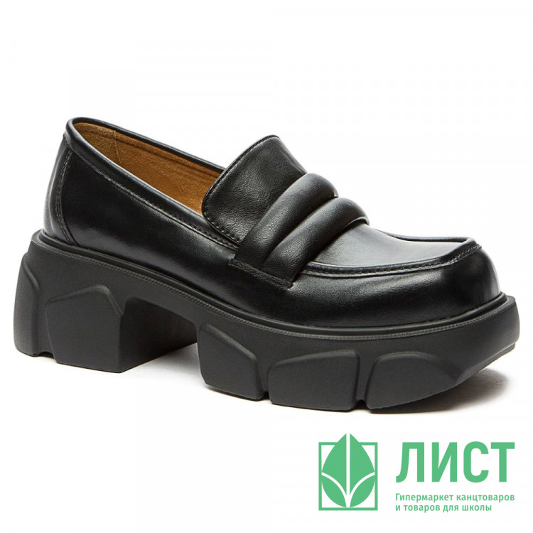 Туфли для девочки (KEDDO) черные верх-искусственная кожа подкладка-натуральная кожа артикул 538808/07-01