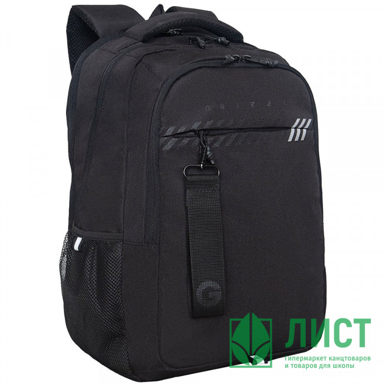 Рюкзак для мальчиков (Grizzly) арт.RU-532-1/2 черный - черный 31х42х22 см
