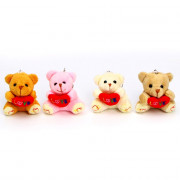 Игрушка мягкая "Мишка с сердцем" на подвесе 06см цв.МИКС арт.325296