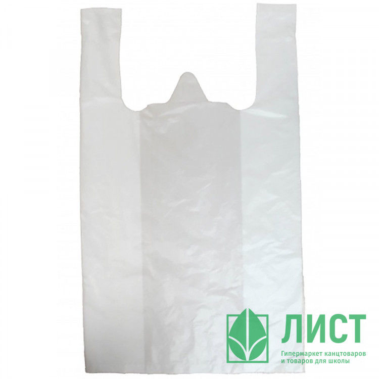 Пакет ПНД майка 28+14х50 мм 12 мкм белый